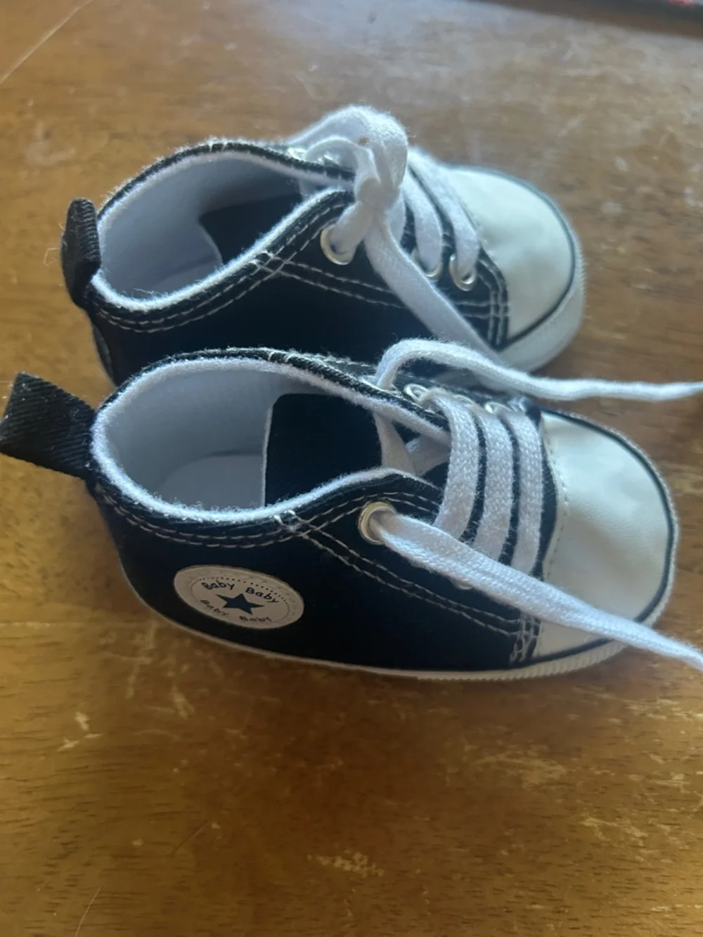 Converse Kids Black and White Mini Canvas Sneakers